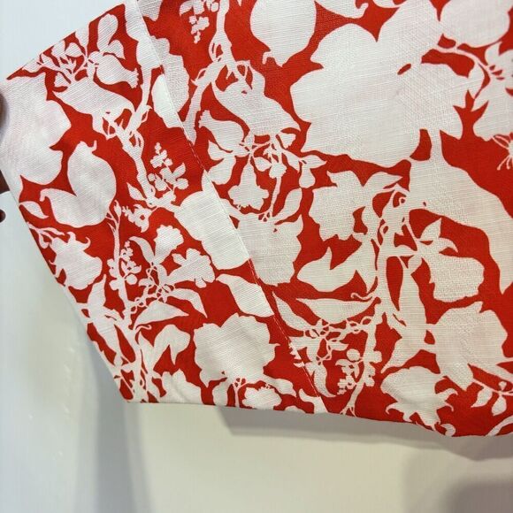 BEECHTREE SHIRT Multiprint Red White Oversized Size 12 Elbow Sleeve New with tag - Picture 6 of 9